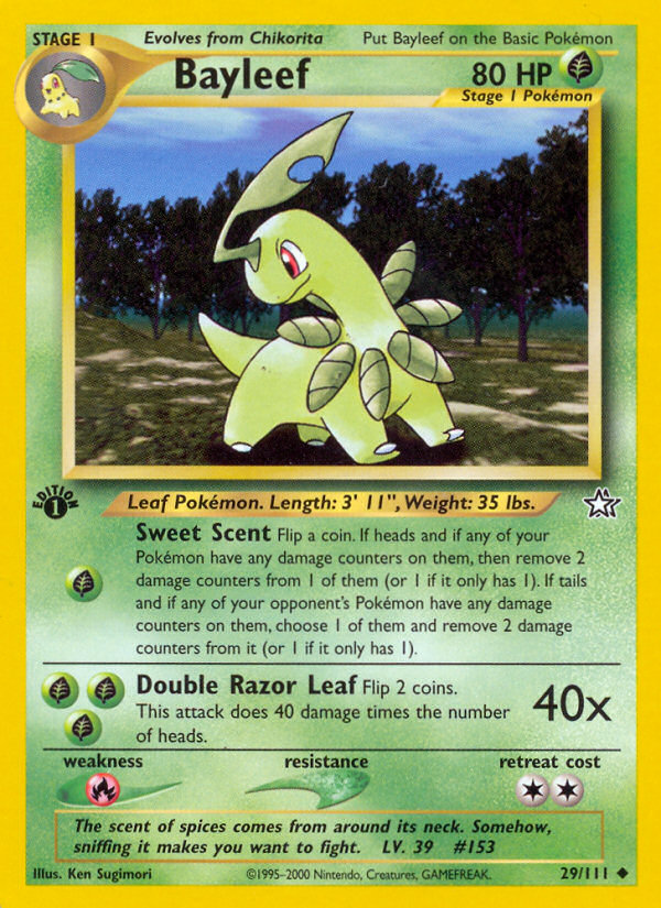 Bayleef (29/111) [Neo Genesis 1st Edition] | Jomio and Rueliete's Cards and Comics