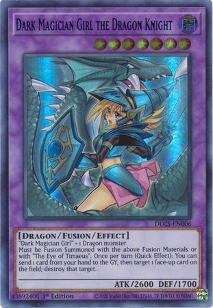 Dark Magician Girl the Dragon Knight (Alternate Art) (Green) [DLCS-EN006] Ultra Rare | Jomio and Rueliete's Cards and Comics