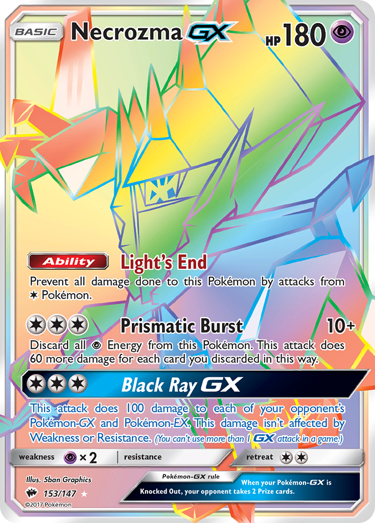 Necrozma GX (153/147) [Sun & Moon: Burning Shadows] | Jomio and Rueliete's Cards and Comics