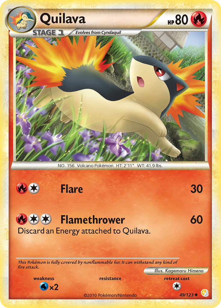Quilava (49/123) [HeartGold & SoulSilver: Base Set] | Jomio and Rueliete's Cards and Comics
