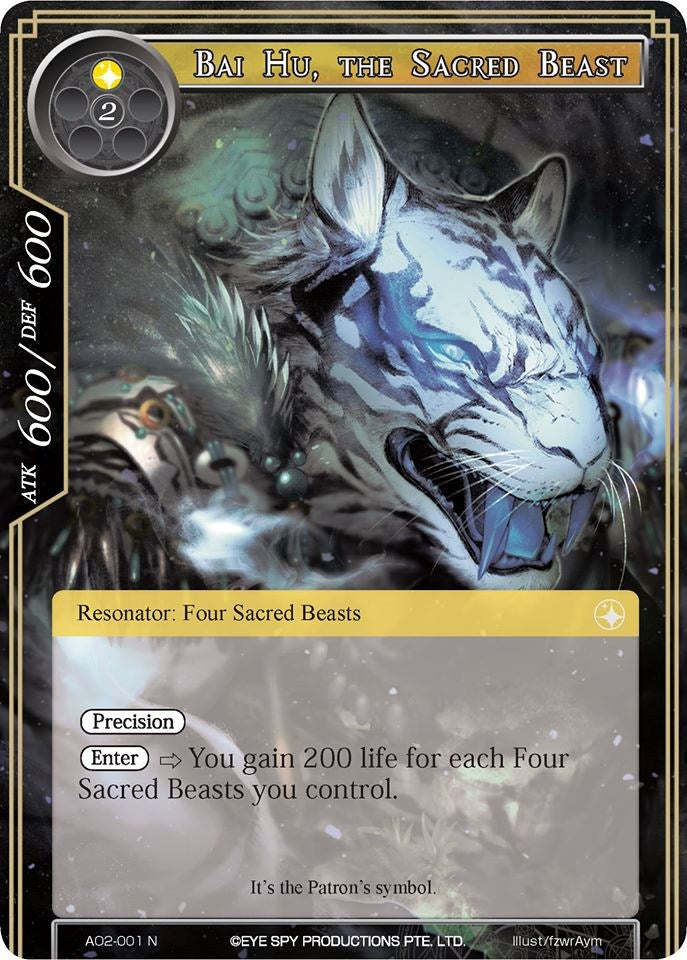 Bai Hu, the Sacred Beast (AO2-001) [Alice Origin II] | Jomio and Rueliete's Cards and Comics