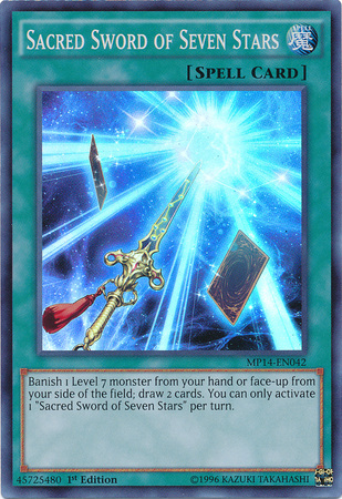 Sacred Sword of Seven Stars [MP14-EN042] Super Rare | Jomio and Rueliete's Cards and Comics