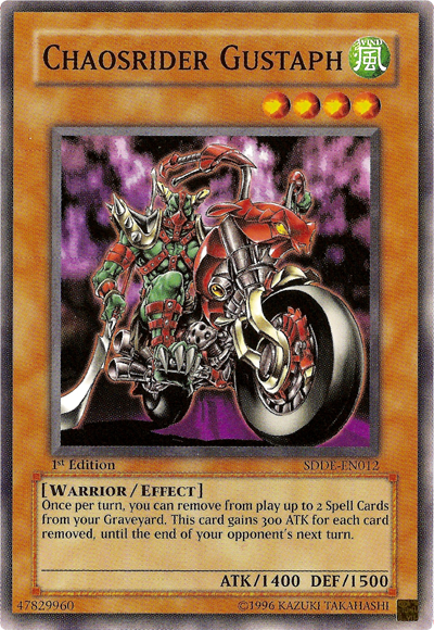 Chaosrider Gustaph [SDDE-EN012] Common | Jomio and Rueliete's Cards and Comics