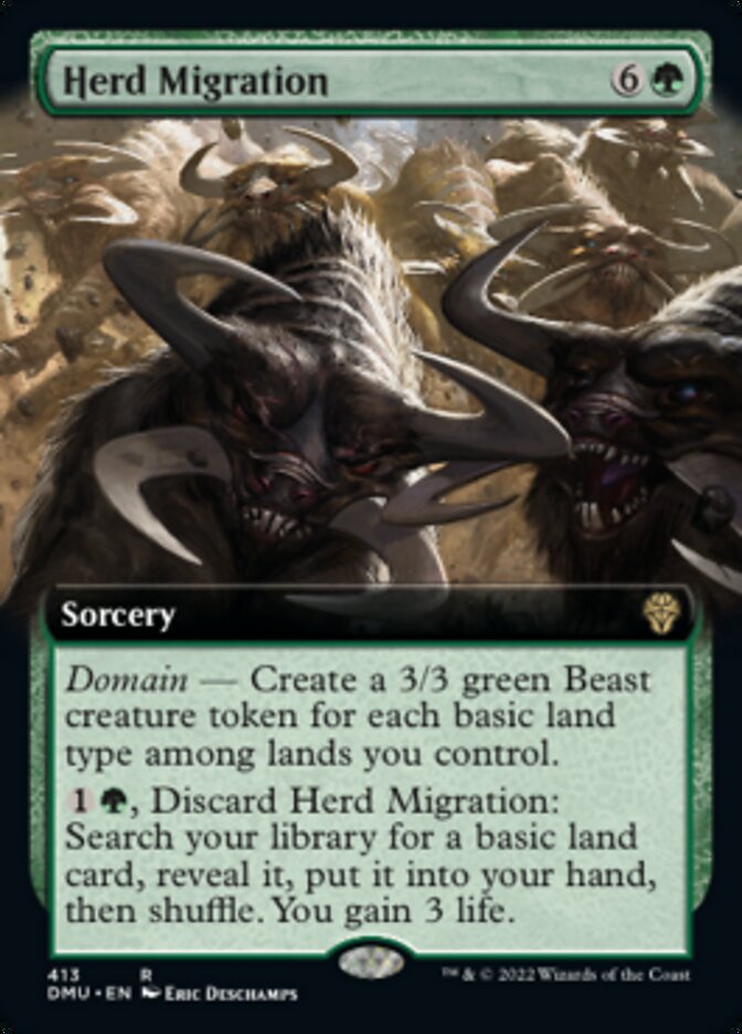 Herd Migration (Extended Art) [Dominaria United] | Jomio and Rueliete's Cards and Comics
