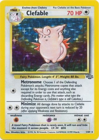 Clefable (1/64) [Jungle Unlimited] | Jomio and Rueliete's Cards and Comics