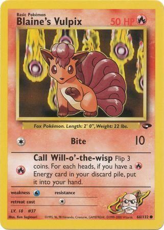 Blaine's Vulpix (66/132) [Gym Challenge Unlimited] | Jomio and Rueliete's Cards and Comics