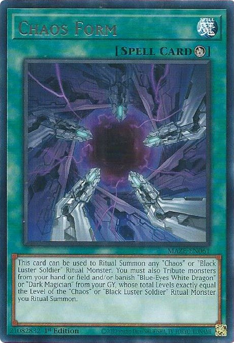 Chaos Form [MAZE-EN061] Rare | Jomio and Rueliete's Cards and Comics