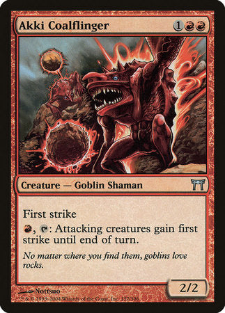 Akki Coalflinger [Champions of Kamigawa] | Jomio and Rueliete's Cards and Comics