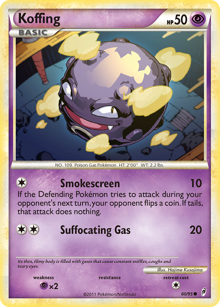 Koffing (60/95) [HeartGold & SoulSilver: Call of Legends] | Jomio and Rueliete's Cards and Comics