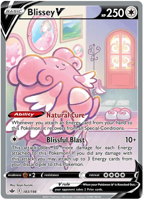 Blissey V (183/198) [Sword & Shield: Chilling Reign] | Jomio and Rueliete's Cards and Comics