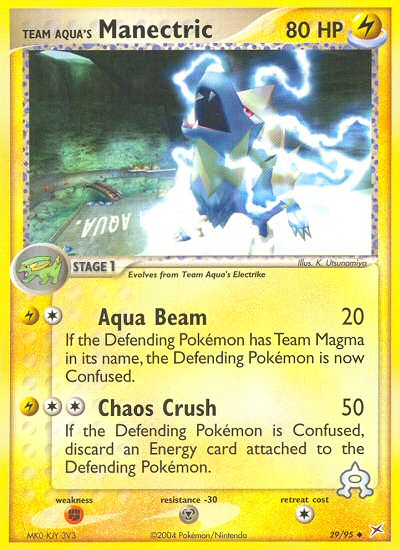 Team Aqua's Manectric (29/95) [EX: Team Magma vs Team Aqua] | Jomio and Rueliete's Cards and Comics