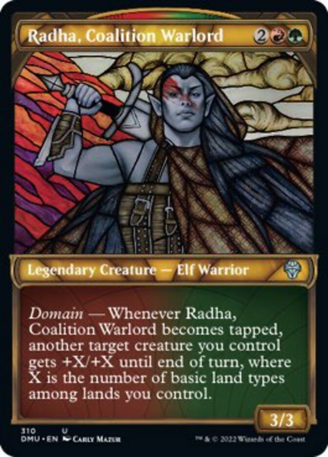 Radha, Coalition Warlord (Showcase) [Dominaria United] | Jomio and Rueliete's Cards and Comics