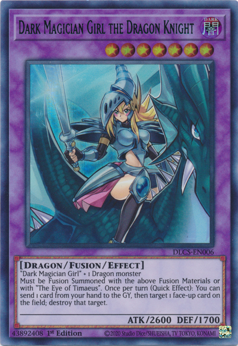 Dark Magician Girl the Dragon Knight (Blue) [DLCS-EN006] Ultra Rare | Jomio and Rueliete's Cards and Comics