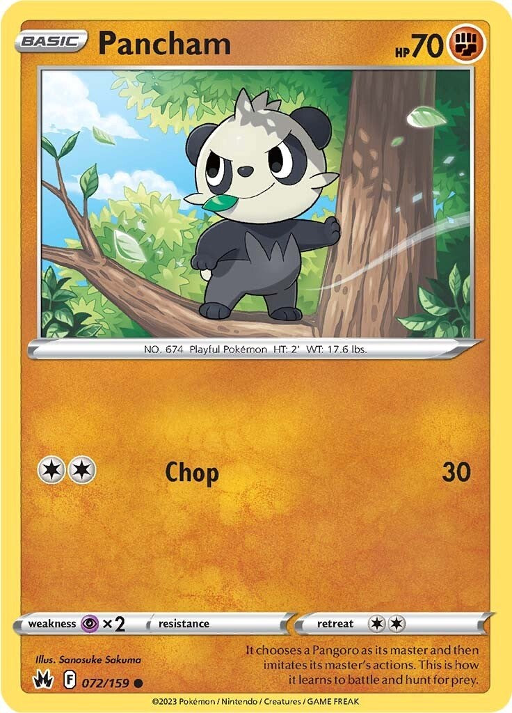 Pancham (072/159) [Sword & Shield: Crown Zenith] | Jomio and Rueliete's Cards and Comics