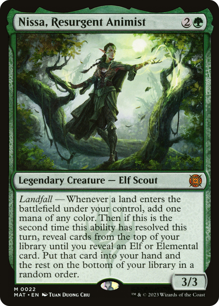 Nissa, Resurgent Animist [March of the Machine: The Aftermath] | Jomio and Rueliete's Cards and Comics