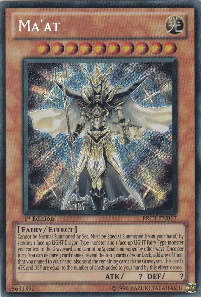 Ma'at [PRC1-EN017] Secret Rare | Jomio and Rueliete's Cards and Comics