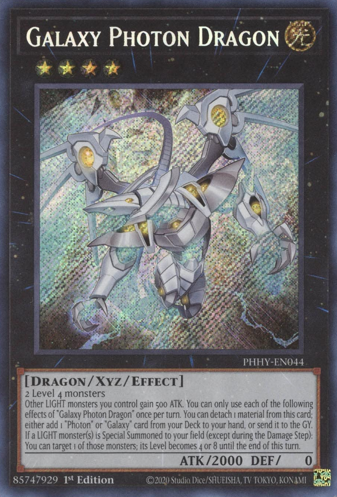 Galaxy Photon Dragon [PHHY-EN044] Secret Rare | Jomio and Rueliete's Cards and Comics