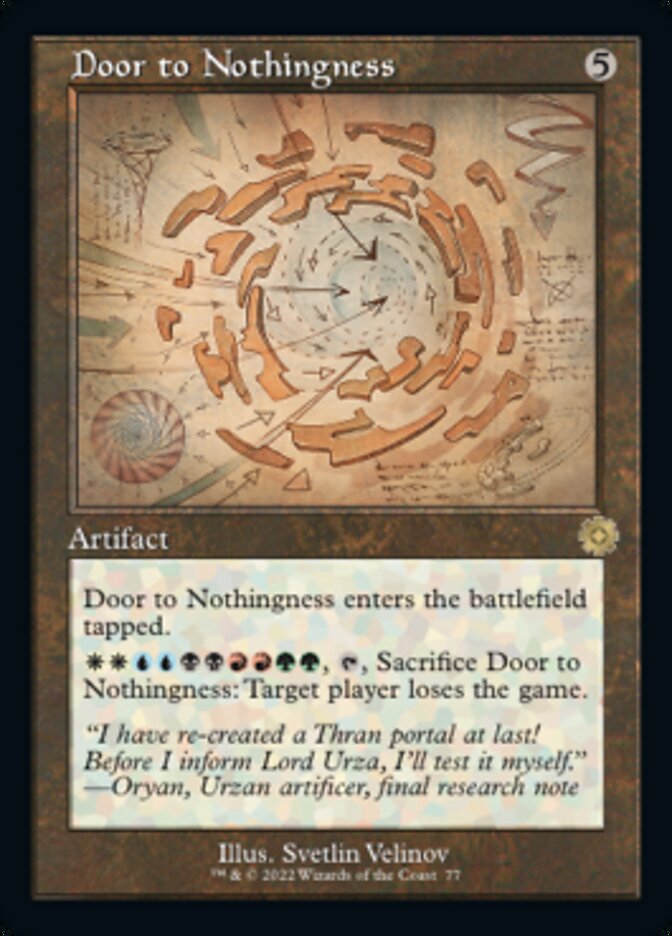 Door to Nothingness (Retro Schematic) [The Brothers' War Retro Artifacts] | Jomio and Rueliete's Cards and Comics