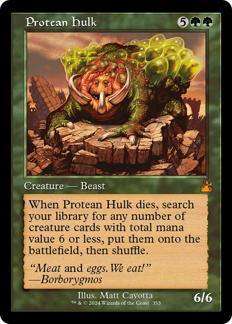 Protean Hulk (Retro Frame) [Ravnica Remastered] | Jomio and Rueliete's Cards and Comics