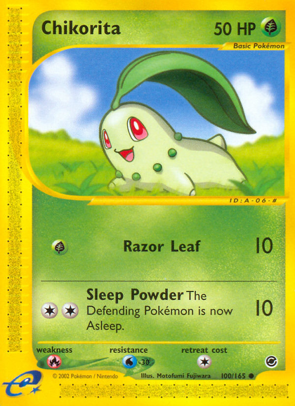 Chikorita (100/165) [Expedition: Base Set] | Jomio and Rueliete's Cards and Comics