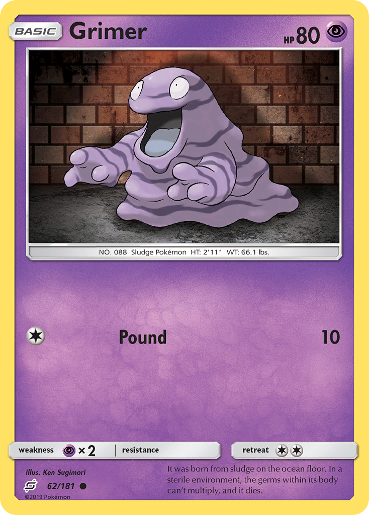 Grimer (62/181) [Sun & Moon: Team Up] | Jomio and Rueliete's Cards and Comics