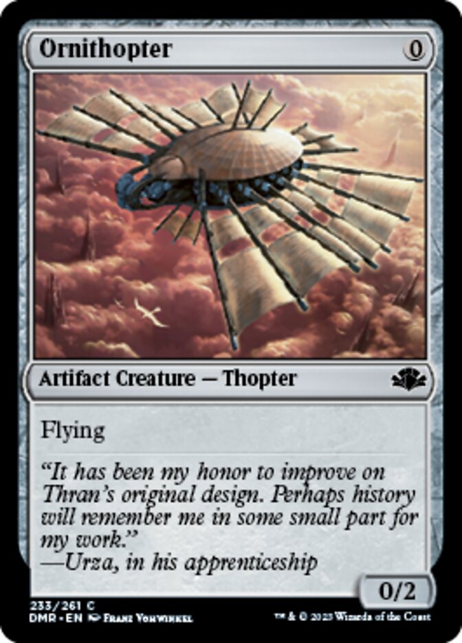 Ornithopter [Dominaria Remastered] | Jomio and Rueliete's Cards and Comics