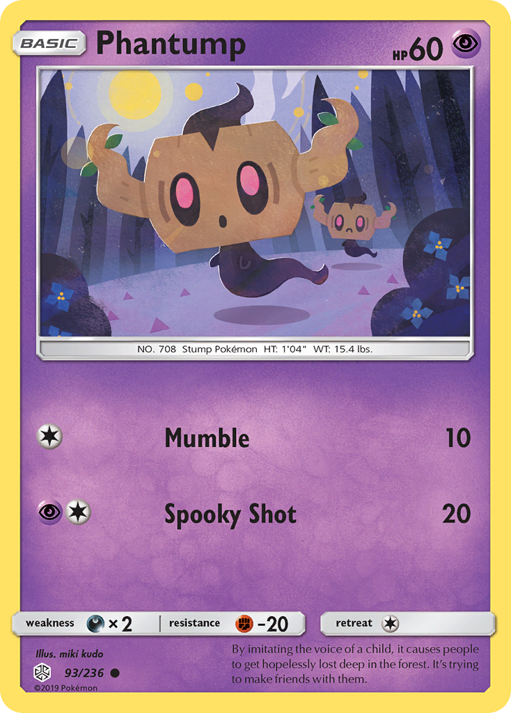 Phantump (93/236) [Sun & Moon: Cosmic Eclipse] | Jomio and Rueliete's Cards and Comics