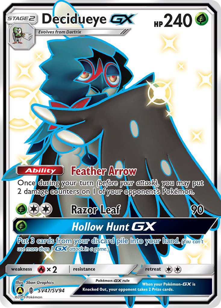 Decidueye GX (SV47/SV94) [Sun & Moon: Hidden Fates - Shiny Vault] | Jomio and Rueliete's Cards and Comics
