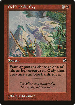 Goblin War Cry [Portal Second Age] | Jomio and Rueliete's Cards and Comics
