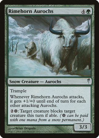 Rimehorn Aurochs [Coldsnap] | Jomio and Rueliete's Cards and Comics