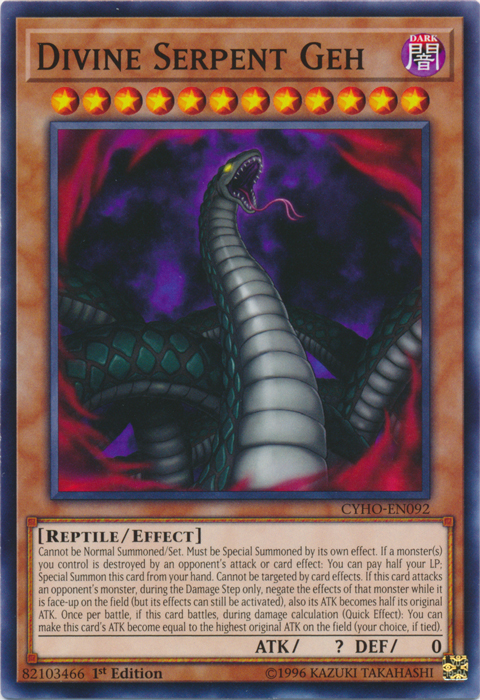 Divine Serpent Geh [CYHO-EN092] Common | Jomio and Rueliete's Cards and Comics