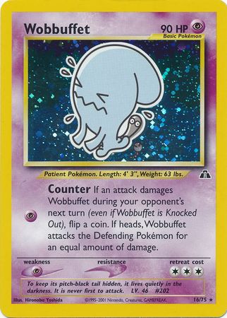 Wobbuffet (16/75) [Neo Discovery Unlimited] | Jomio and Rueliete's Cards and Comics