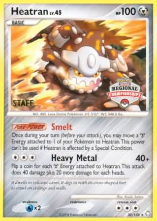 Heatran (30/146) (Regional Championships Staff) [Diamond & Pearl: Legends Awakened] | Jomio and Rueliete's Cards and Comics