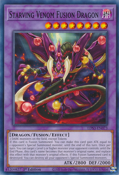 Starving Venom Fusion Dragon [LDS3-EN073] Common | Jomio and Rueliete's Cards and Comics