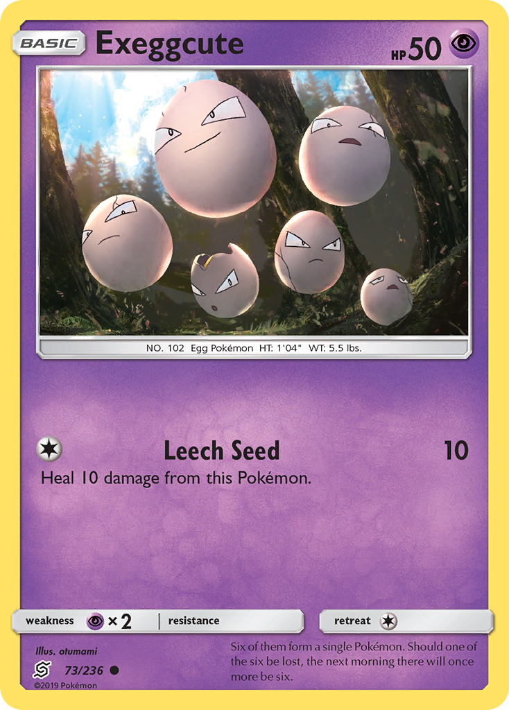 Exeggcute (73/236) [Sun & Moon: Unified Minds] | Jomio and Rueliete's Cards and Comics