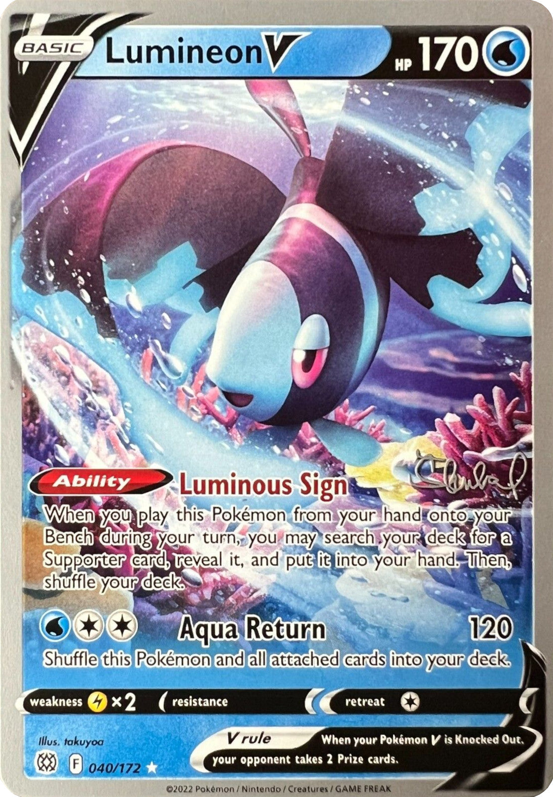 Lumineon V (040/172) (ADP - Ondrej Skubal) [World Championships 2022] | Jomio and Rueliete's Cards and Comics