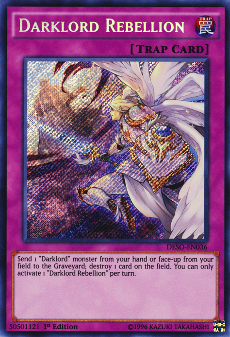 Darklord Rebellion [DESO-EN036] Secret Rare | Jomio and Rueliete's Cards and Comics