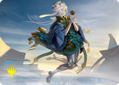 Moonfolk Puzzlemaker Art Card (Gold-Stamped Signature) [Kamigawa: Neon Dynasty Art Series] | Jomio and Rueliete's Cards and Comics