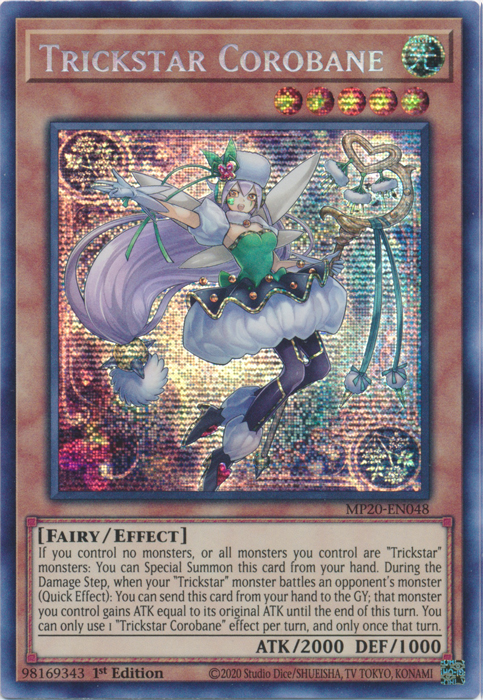Trickstar Corobane [MP20-EN048] Prismatic Secret Rare | Jomio and Rueliete's Cards and Comics