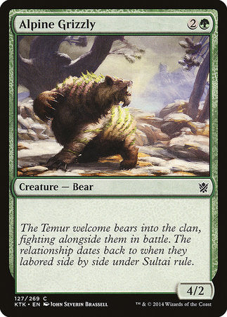 Alpine Grizzly [Khans of Tarkir] | Jomio and Rueliete's Cards and Comics