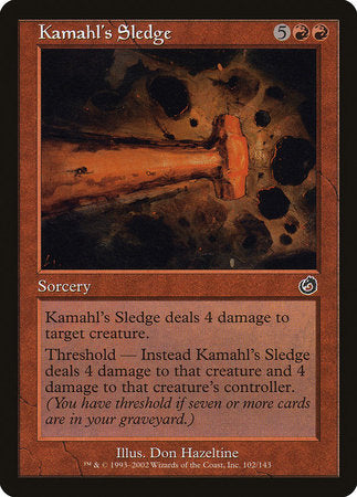 Kamahl's Sledge [Torment] | Jomio and Rueliete's Cards and Comics