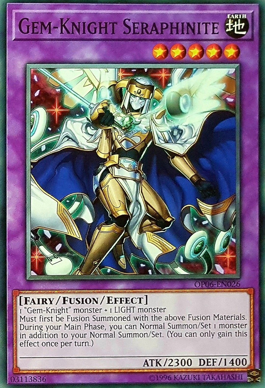 Gem-Knight Seraphinite [OP06-EN026] Common | Jomio and Rueliete's Cards and Comics