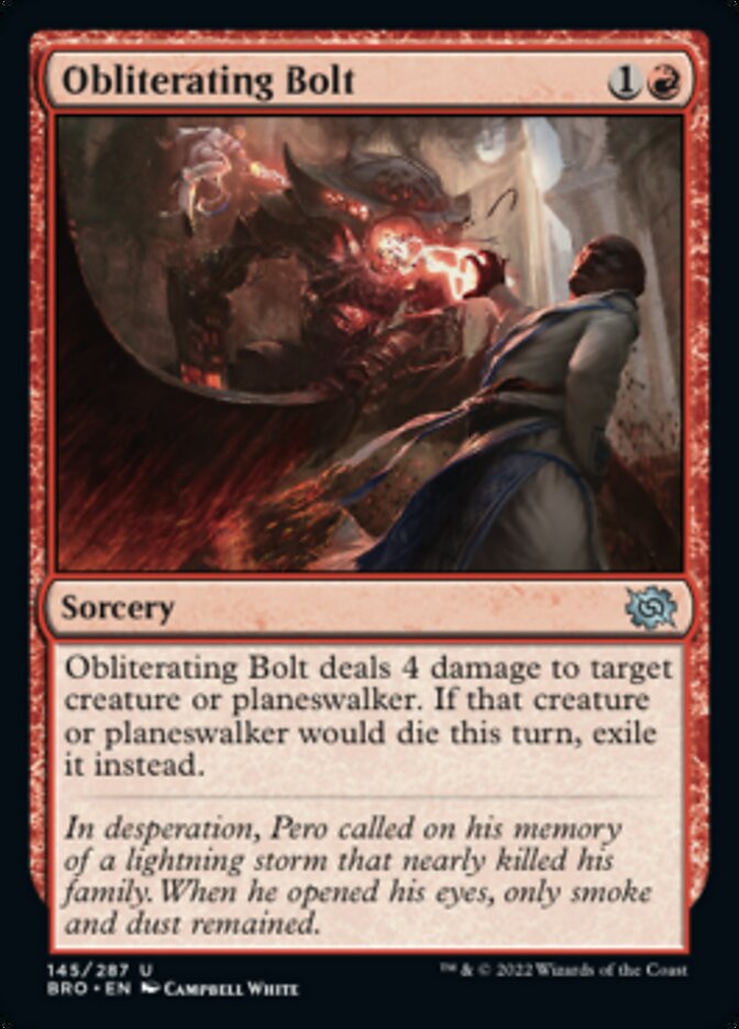 Obliterating Bolt [The Brothers' War] | Jomio and Rueliete's Cards and Comics