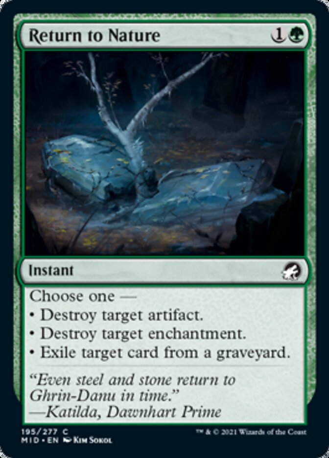 Return to Nature [Innistrad: Midnight Hunt] | Jomio and Rueliete's Cards and Comics