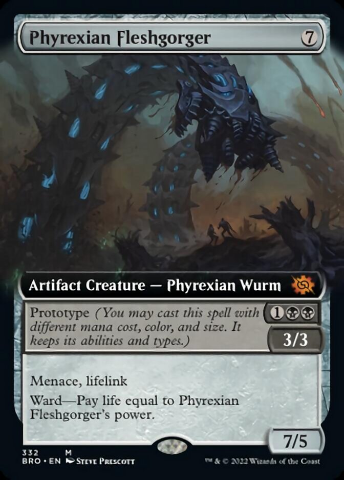 Phyrexian Fleshgorger (Extended Art) [The Brothers' War] | Jomio and Rueliete's Cards and Comics