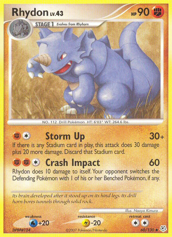Rhydon (60/130) [Diamond & Pearl: Base Set] | Jomio and Rueliete's Cards and Comics