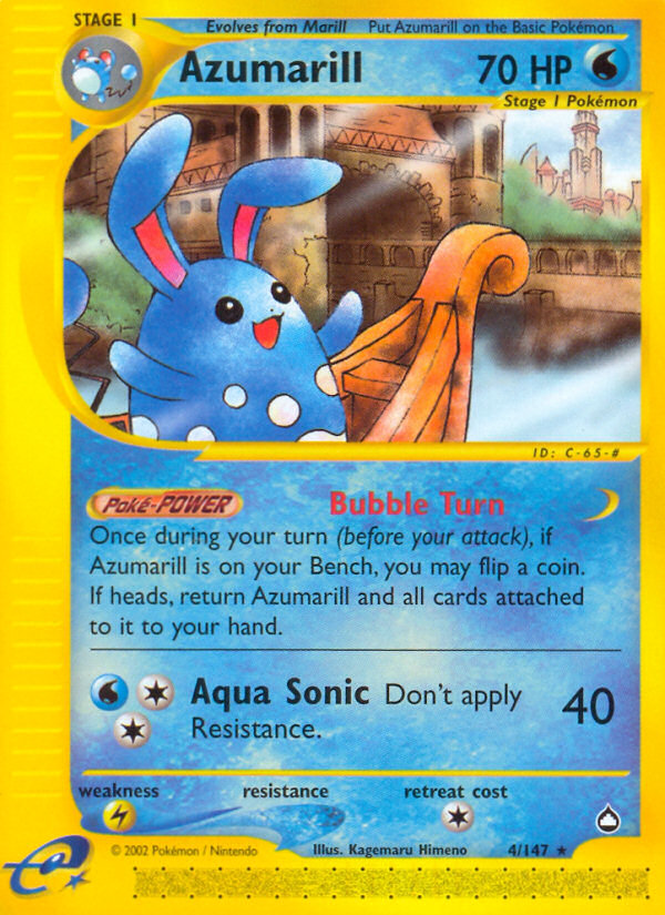 Azumarill (4/147) [Aquapolis] | Jomio and Rueliete's Cards and Comics