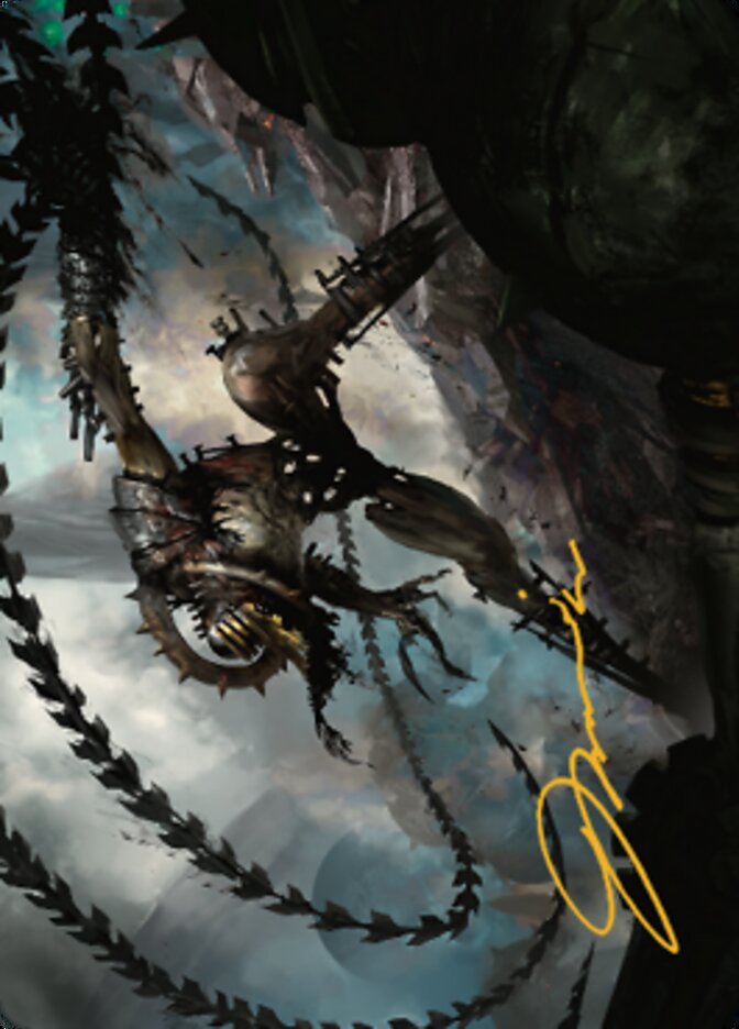 Razorlash Transmogrant Art Card (Gold-Stamped Signature) [The Brothers' War Art Series] | Jomio and Rueliete's Cards and Comics