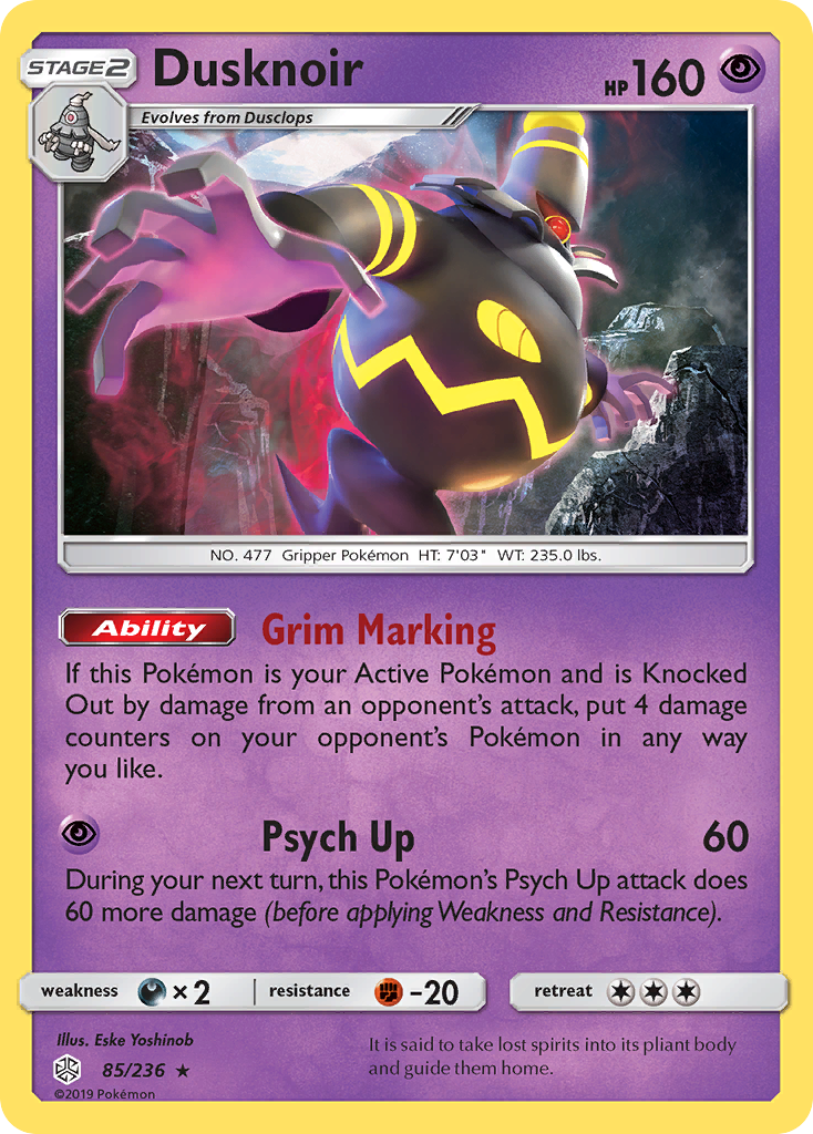 Dusknoir (85/236) [Sun & Moon: Cosmic Eclipse] | Jomio and Rueliete's Cards and Comics