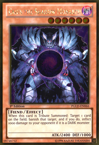 Caius the Shadow Monarch [PGLD-EN066] Gold Rare | Jomio and Rueliete's Cards and Comics